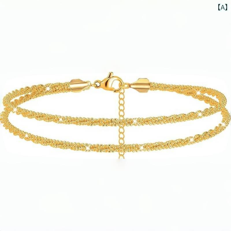 ・カテゴリ: 脚飾り・スタイル: 女性用・形状: ジオメトリック・主な素材: 合金・カラー展開: 金色二重、銀色二重、金色三重、銀色三重・サイズ: 22+5cm・重量: 4.5g、5.5g・流行要素: きらめき・ギフトシーン: 旅行記念
