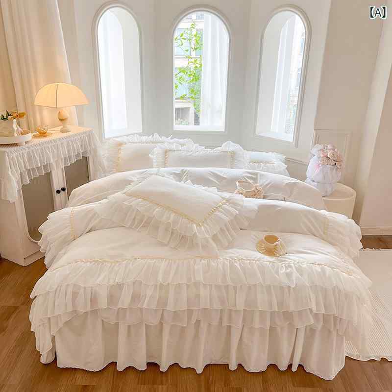 ・カテゴリ: 寝具・ベッドカバーセット・織り方: ツイル・柄: 無地・スタイル: フラットシーツタイプ・カラー展開: ホワイト、ピンク・サイズ展開: 1.5mベッドスカート4点セット、1.8mベッドスカート4点セット、掛け布団カバー大4点セット、ベッドスカート大4点セット、2.0mベッドスカート4点セット・素材: 綿・テイスト: モダンシンプル