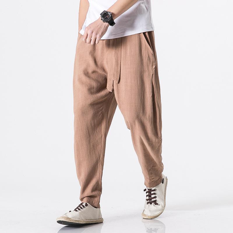 メンズ チノパン ワイドパンツ ロングパンツ 大きいサイズ ゆったり 合体型 英伦スタイル コットン 麻混 透気性 通気 吸湿速乾 灰色 ブラック ベージュ ブラウン ネイビー カジュアル 普段使い 口袋 ポケット 春夏 秋 青少年 成人男性用
