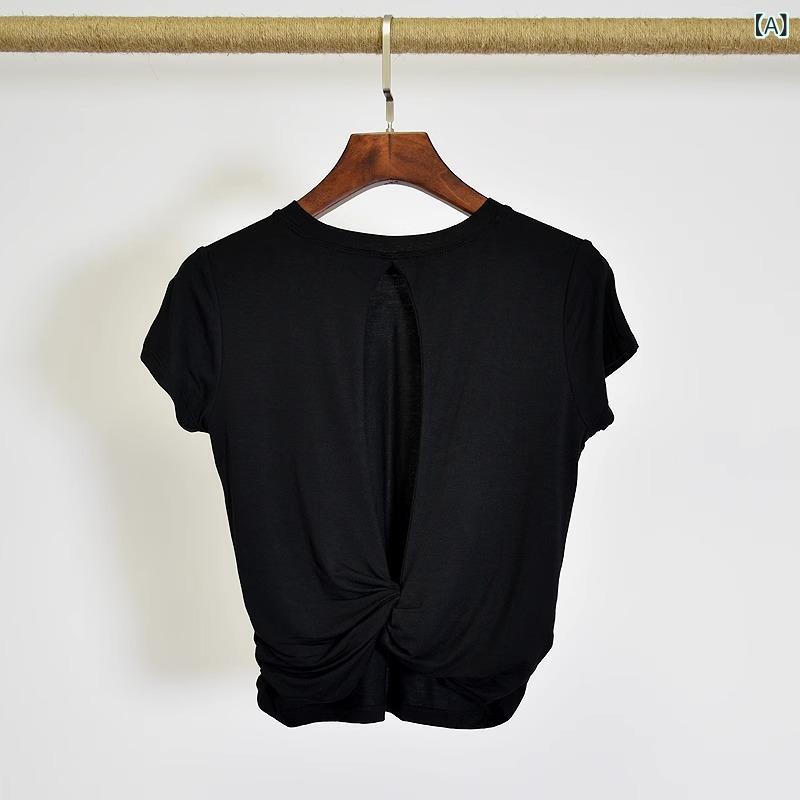 Sportswear - 女性用 フィットネス Tシャツ トップス 短袖 修身 透気 速乾 吸湿速乾 接触冷感 切り替え メッシュ ランニング ジョギング ヨガ トレーニング ブラック ホワイト 再生繊維 ストレッチ 夏 春夏
