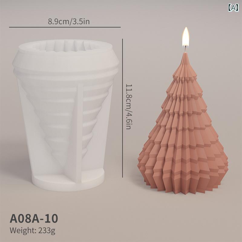 クリスマスツリー シリコン型 香薫蜡烛 石膏 置物 手作り石鹸 樹脂 クラフト 星型 天使型 尖頂型 ボール型 ギフト型 電飾型 多層型 巻葉型 松果型 雪松果型 オイル松果型 現代簡約 ホワイト 白色 烘焙 蛋糕 モダン