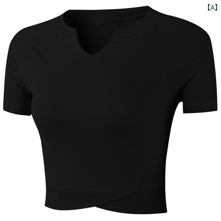 レディース タイト フィットネス Tシャツ 短袖 トップス ヨガウェア 速乾 伸縮性 ...