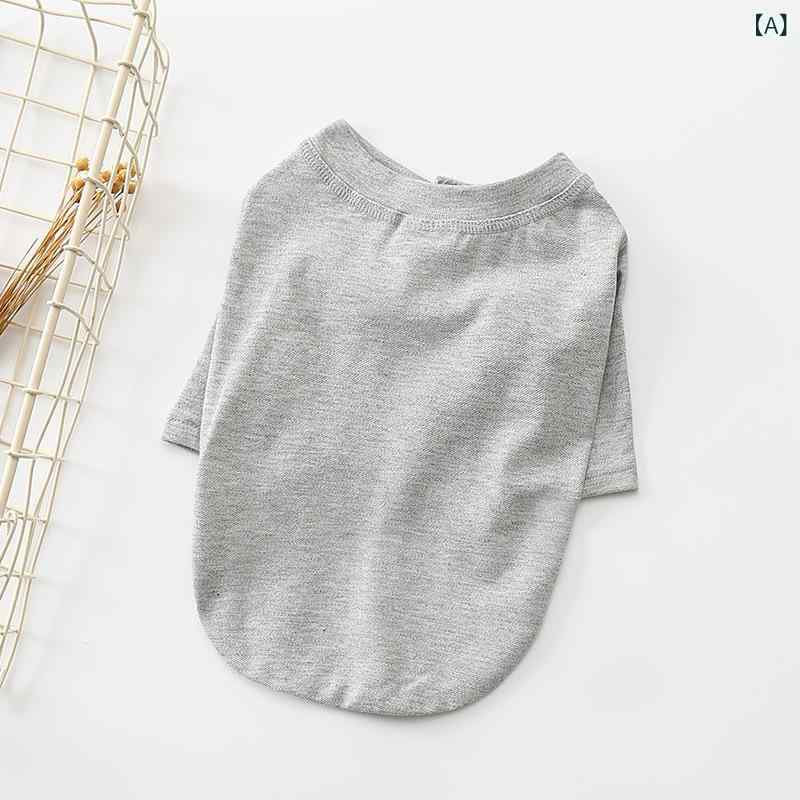 ・カテゴリ: Tシャツ、ペット服・主な素材: 綿・適用対象: 男女共用・カラー展開: 浅灰、深緑、黄色・サイズ展開: XS、S、M、L、XXL