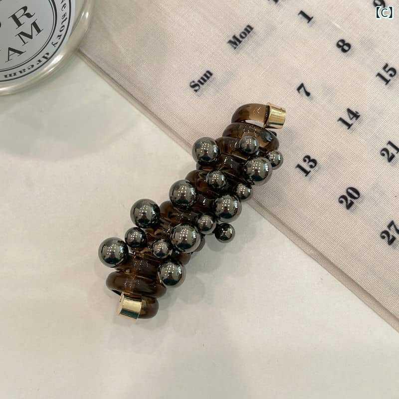 ヘアゴム レディース パール ヘアアクセサリー 高弾力 髪留め 髪飾り ポニーテール...