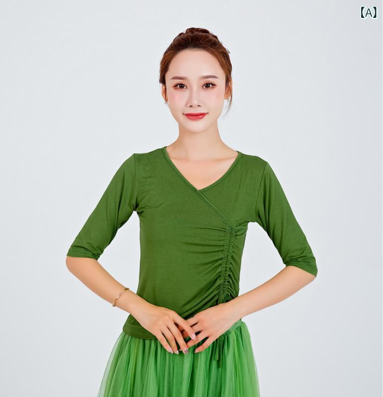 ・カテゴリ: ダンス服・柄: 無地・対象性別: 女性・対象年齢: 成人・主な素材: モダール、綿95%・カラー展開: 緑、赤、黒、黄・サイズ展開: M、L、XL、2XL、3XL、4XL、5XL、6XL・スタイル: 广场舞、ステージ、民族舞、国標舞