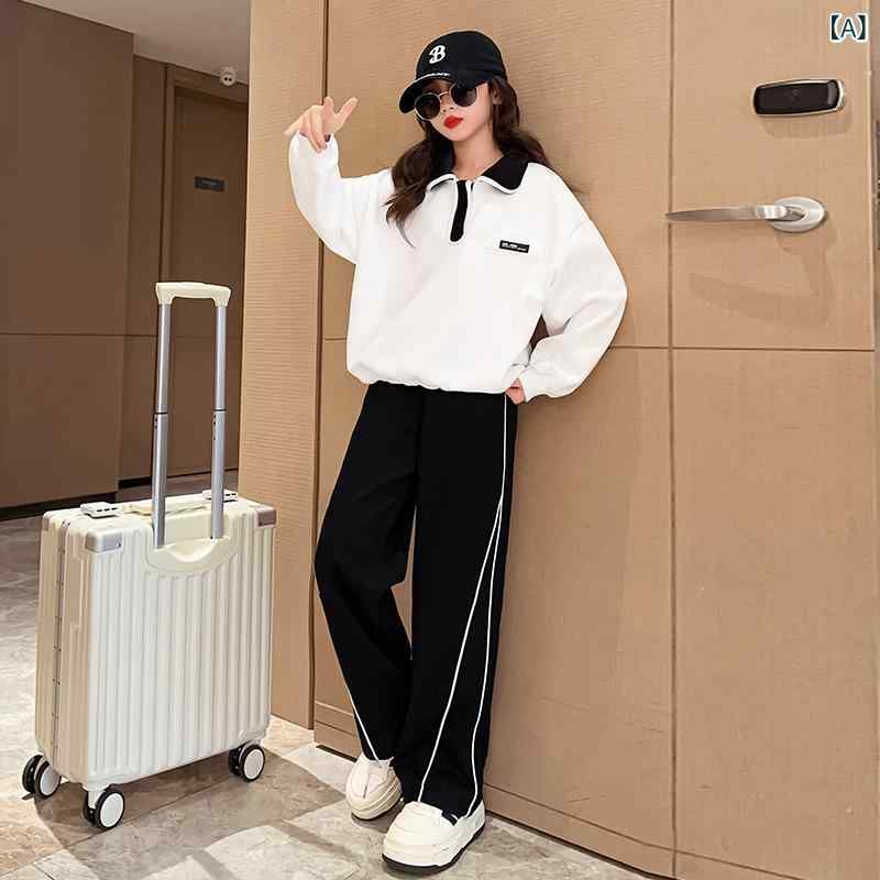・カテゴリ: 子供セットアップ・対象性別: 女子・スタイル: 韓国・年齢層: 中大童・袖丈: 長袖・パンツ丈: 長ズボン・主な素材: 綿85%・柄: 無地・厚み: 普通・着用方法: プルオーバー・サイズ展開: 110cm,120cm,130cm,140cm,150cm,160cm,170cm