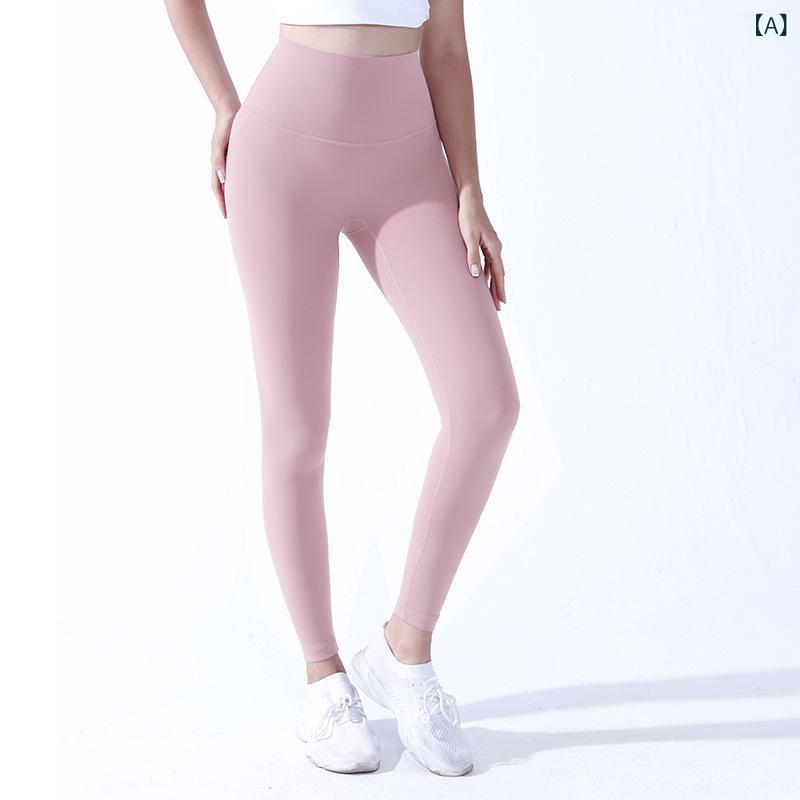 Sportswear - レディース ヨガパンツ 九分丈 フィットネスパンツ 速乾 吸湿排汗 接触冷感 切り替え ハイウエスト ヒップアップ ナイロン スパンデックス ピンク イエロー ブラック グレー ブルー グリーン ホワイト レッド カーキ 秋冬 通勤 普段使い アウトドア