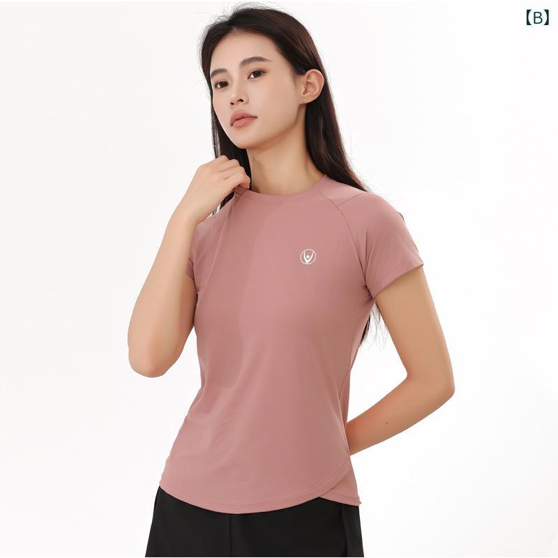 レディース 短袖 Tシャツ トップス 速乾 接触冷感 ニット ストレッチ ブラック ピ...