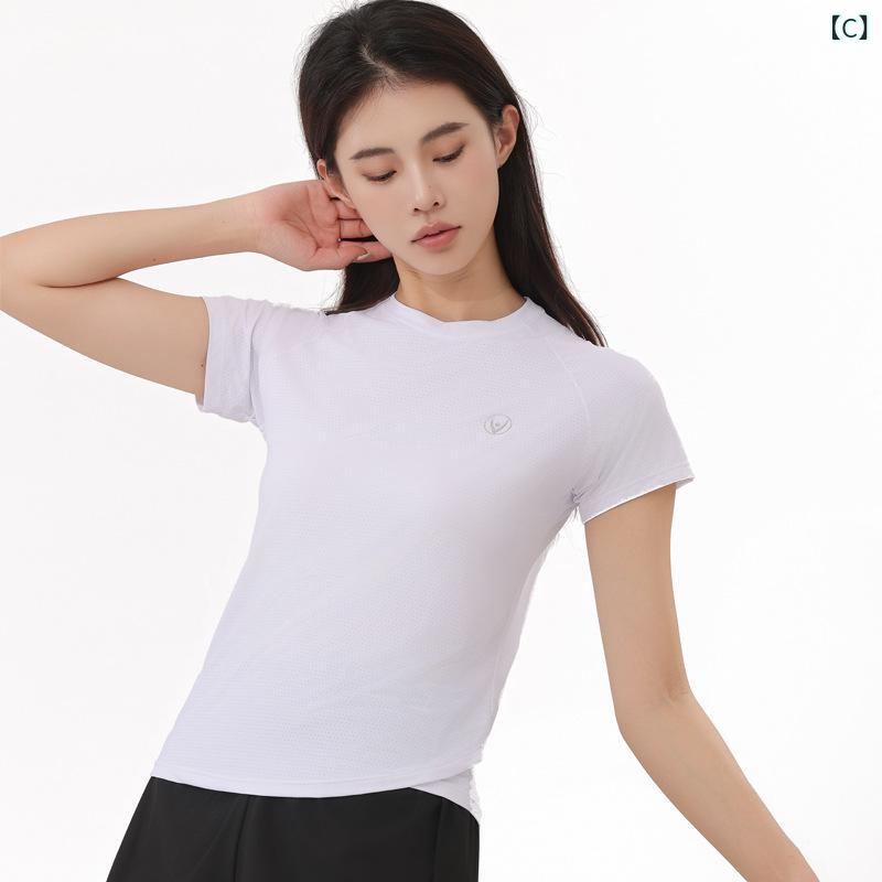 レディース 短袖 Tシャツ トップス 速乾 接触冷感 ニット ストレッチ ブラック ピ...