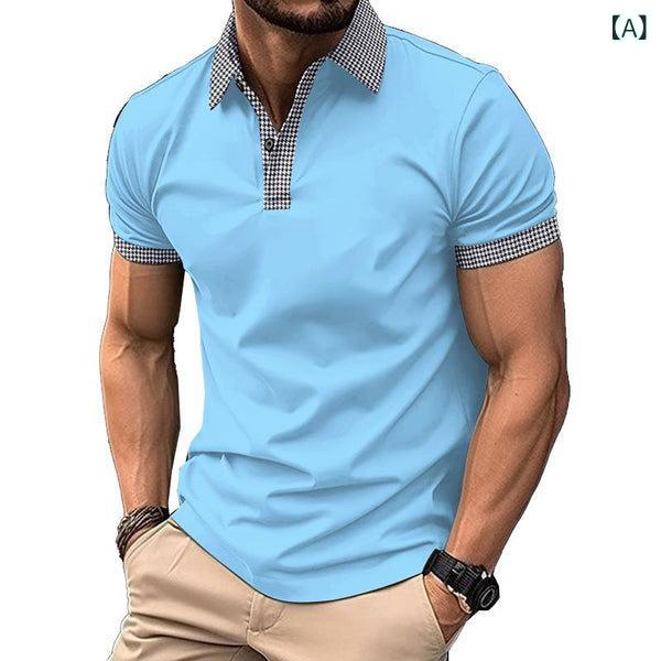 Rakuten - ポロシャツ メンズ 夏季 短袖 翻領 3Dプリント Tシャツ トップス 休闲 合体型 鳥眼布 ポリエステル 切り替え柄 透気性 色牢度高 数码印花 ファッション 都市スタイル 青年向け