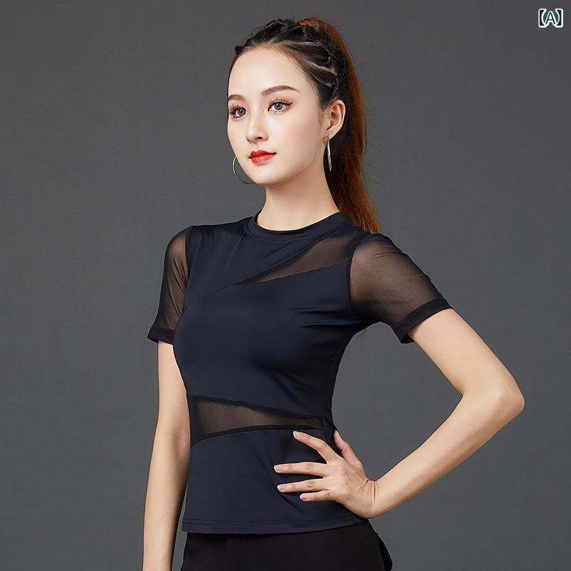 ・カテゴリ: ダンス服・柄: 無地・対象: 女性・対象年齢: 成人・主な素材: ナイロン80%・裏地: ナイロン80%・用途: ランニング、フィットネス、ダンス・カラー展開: ブラック・袖丈: 半袖、中袖、長袖・サイズ展開: M、L、XL、XXL、XXXL、4XL