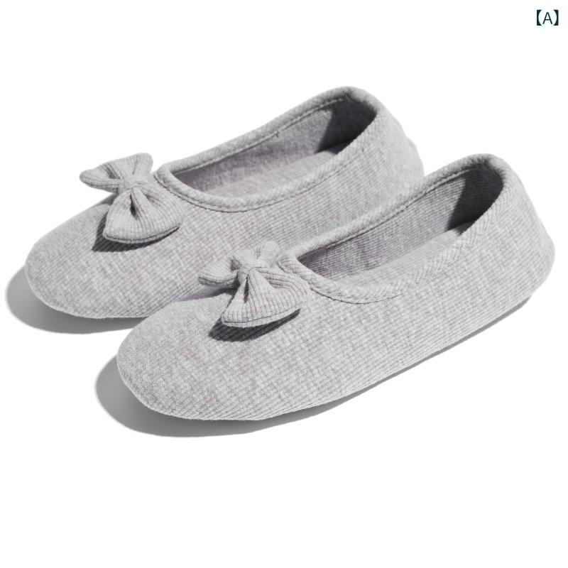 Other - 妊婦用 メンズ 女性用 ソフト底 かかと付き トングサンダル 蝶結び 薄手 室内履き 通気性 吸汗 防水 防滑 接触冷感 綿布 グレー ピンク 春夏 秋用