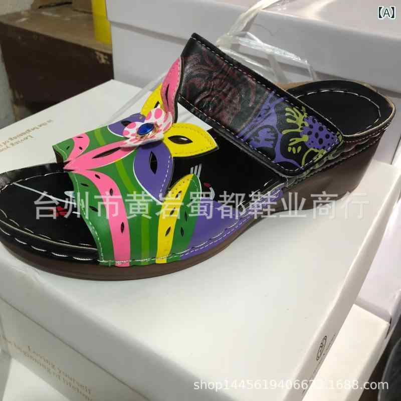 乐天商城 - 女性用 厚底 クッションサンダル ピンク系 グリーン系 ブラック 紫色 民族風 ピンストラップ 丸トゥ 切り替えデザイン 夏用 大きいサイズ 軽量 PU素材 TPRソール 接触冷感 通気性 普段使い