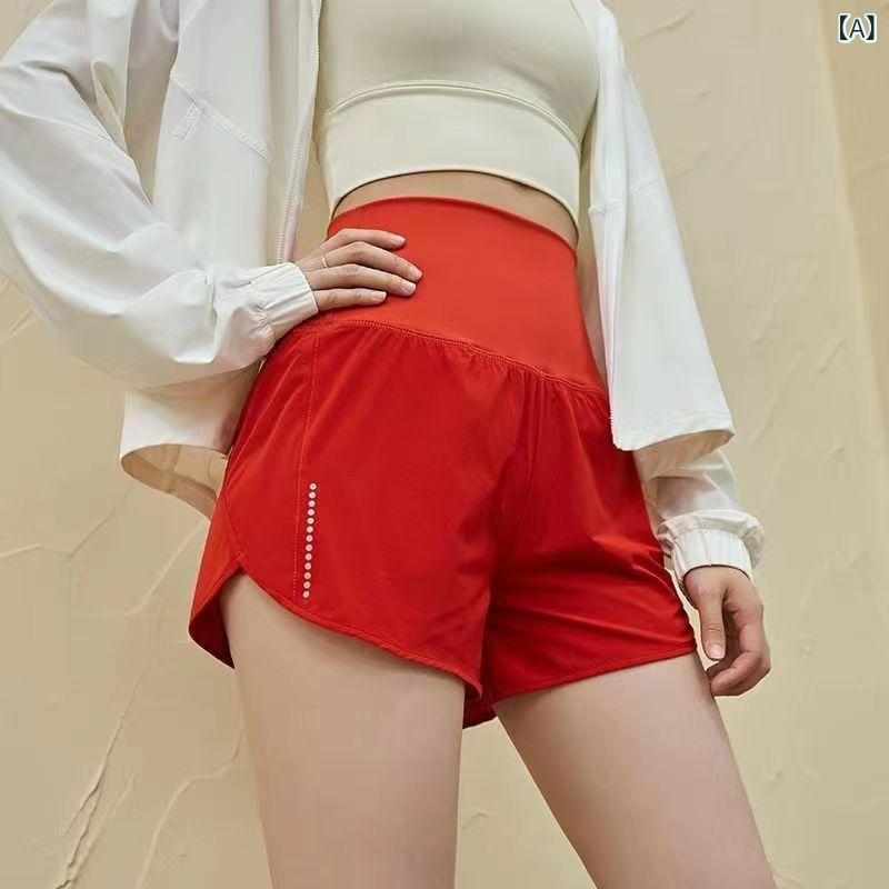 ショートパンツ レディース 速乾 高腰 防走光 ランニング フィットネス ヨガパンツ 外履き 春夏 切り替え 接触冷感 錦纶 吸湿速乾 伸縮性 赤 黒 白 短丈 普段使い アウトドア 軽量 通勤