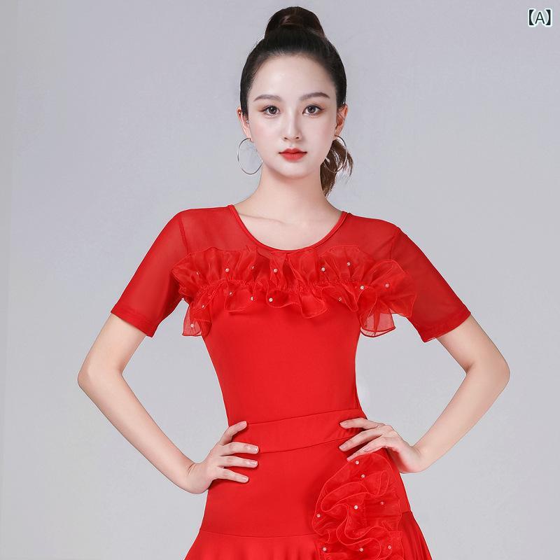 ・カテゴリ: ダンスウェア・主な素材: ポリエステル90%・カラー展開: 赤、黒・サイズ展開: M、L、XL、XXL、XXXL、4XL・性別: 女性