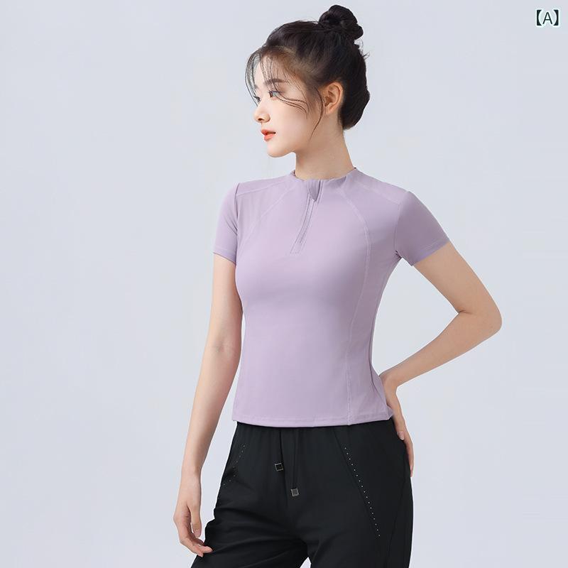 女性 トップス ヨガウェア ランニングウェア フィットネスウェア 短袖...(4.0)