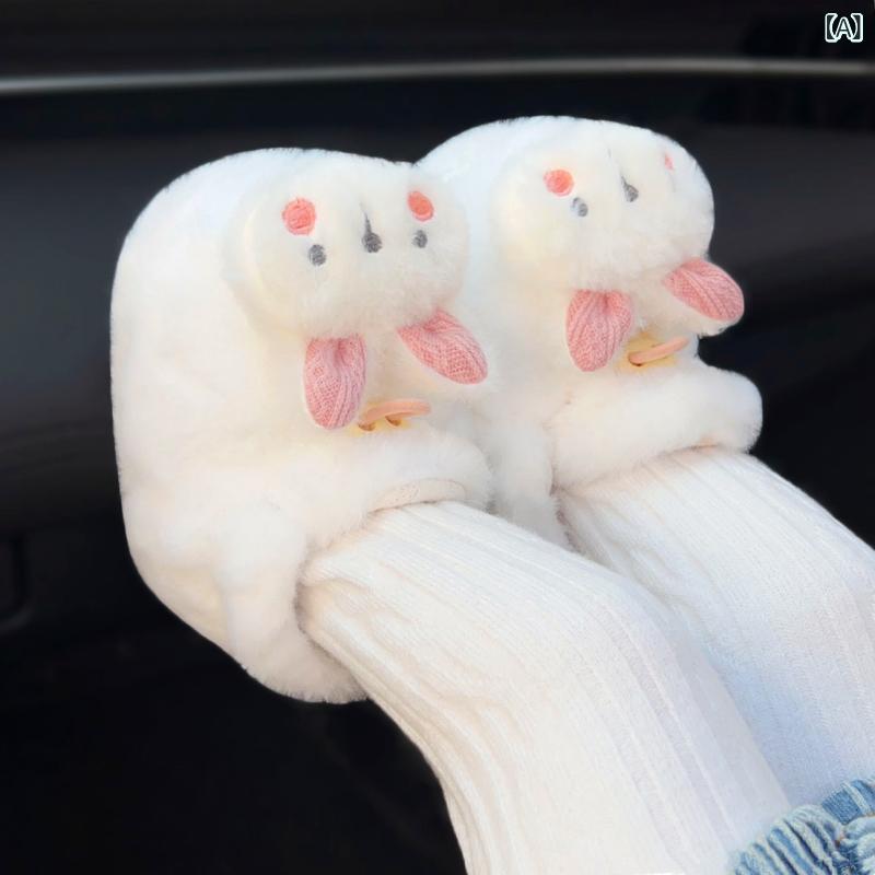 ベビーシューズ 赤ちゃん 歩行前靴 冬用 加厚保暖 防滑 かわいい 毛毛 柔らか底 ユ...