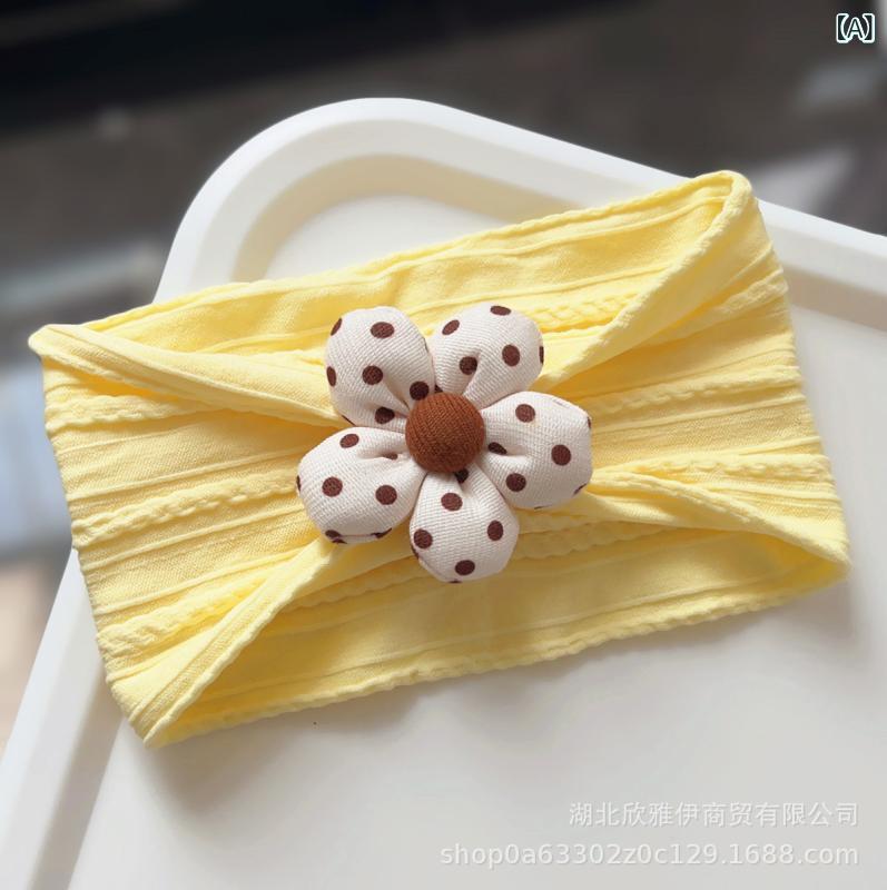 宝宝鞋 - ベビー 女の子 ヘアバンド 発帯帽 花柄 かわいい 森ガール 柔軟 伸縮性 布地 軽量 春 浅黄色 浅ピンク 赤 薄紫 姜黄 相思粉 0-3歳 頭飾 花飾り インファント ヘッドフラワー 洋気
