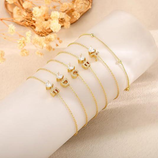 Necklaces, Braclets - 脚飾 女性用 軽量 高級感 脚チェーン かわいい デザイン 夏 春夏 接触冷感 不锈钢 電気メッキ加工 人工宝石 文字デザイン 切り替え 装飾品 アクセサリー ブレスレット風 足首用 普段使い シンプル ゴールド系
