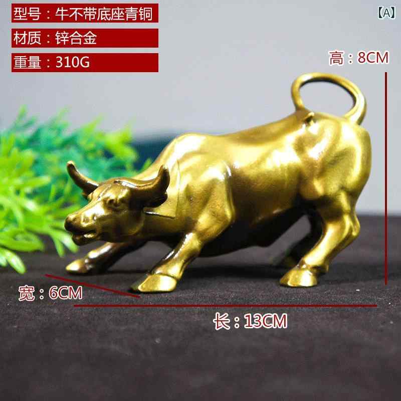 樂天商城 - インテリア 置物 金属 牛 模型 実心 合金 古銅色 金色 華尔街 闘牛 牛気 冲天 家居 装飾品 動物 モダン デコレーション ラッキーアイテム ギフト 通年使用