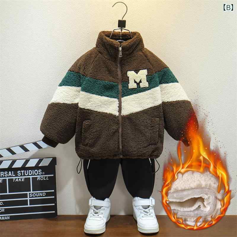 ジャケット キッズ 男の子 秋冬 裏起毛 厚手 アウター ボア ボアブルゾン 切り替え...
