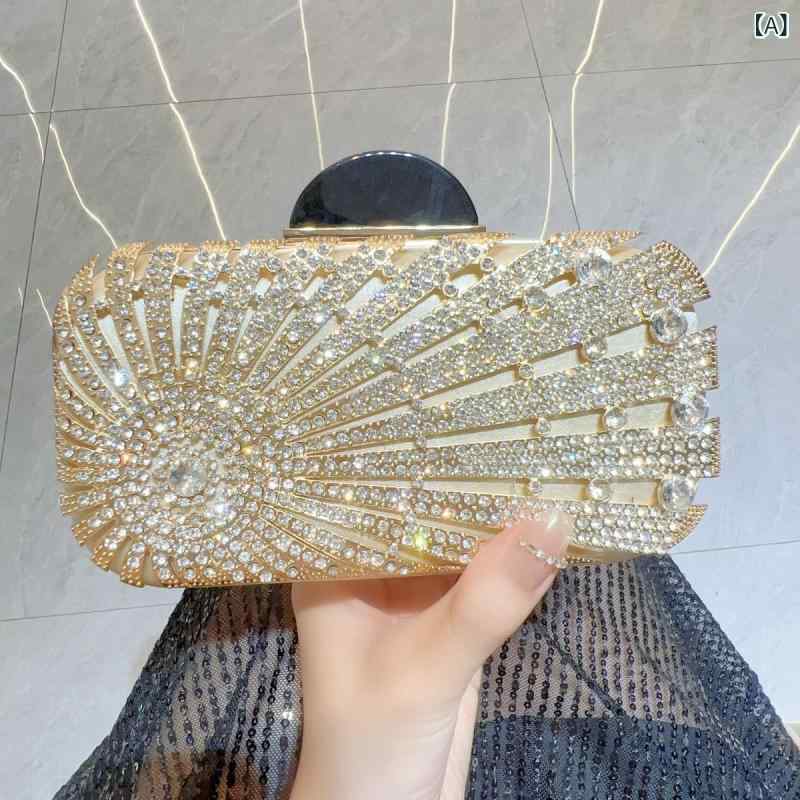 ハンドバッグ 女性用 小型 手持ち 斜めがけ クラッチバッグ ディナーバッグ 結婚式 パーティー用 宴会用 ハンドヘルドバッグ ショルダーバッグ ハンドヘルド 欧米風 レトロ ポリエステル ポリエステルライニング 硬め 横型 スクエア型 ロック式 開閉