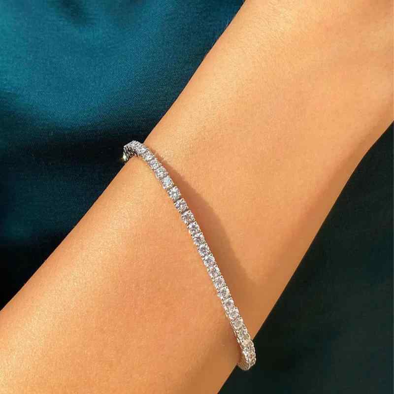 Necklaces, Braclets - ブレスレット 女性用 手链 水钻 ジルコニア テニス ブレスレット シンプル アクセサリー 幾何学 デザイン 銀色 金色 ローズゴールド 波点 春夏 人気 人気 個性派 欧米風 普段使い ギフト ラッキーアイテム