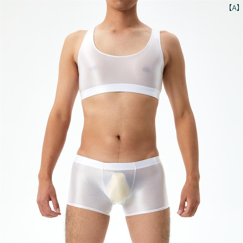 メンズ Tバック セクシー下着 情趣下着 光沢 伸縮性 シースルー ビキニ 漆皮風 過激 男性下着