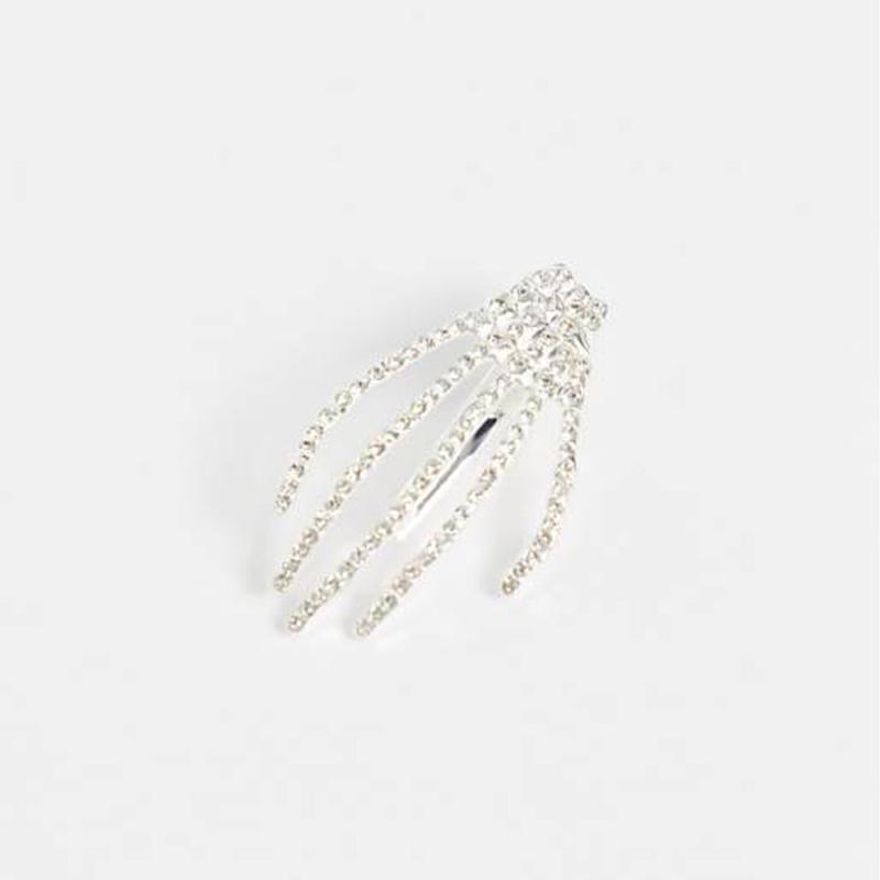 ・カテゴリ: ヘアアクセサリー・素材: ラインストーン・仕上げ: メッキ・タイプ: クリップ・カラー展開: シルバー、ゴールド・スタイル: ファッション通勤・対象: 女性・: パンプキン骷髅ヘッド・要素: フェスティバル
