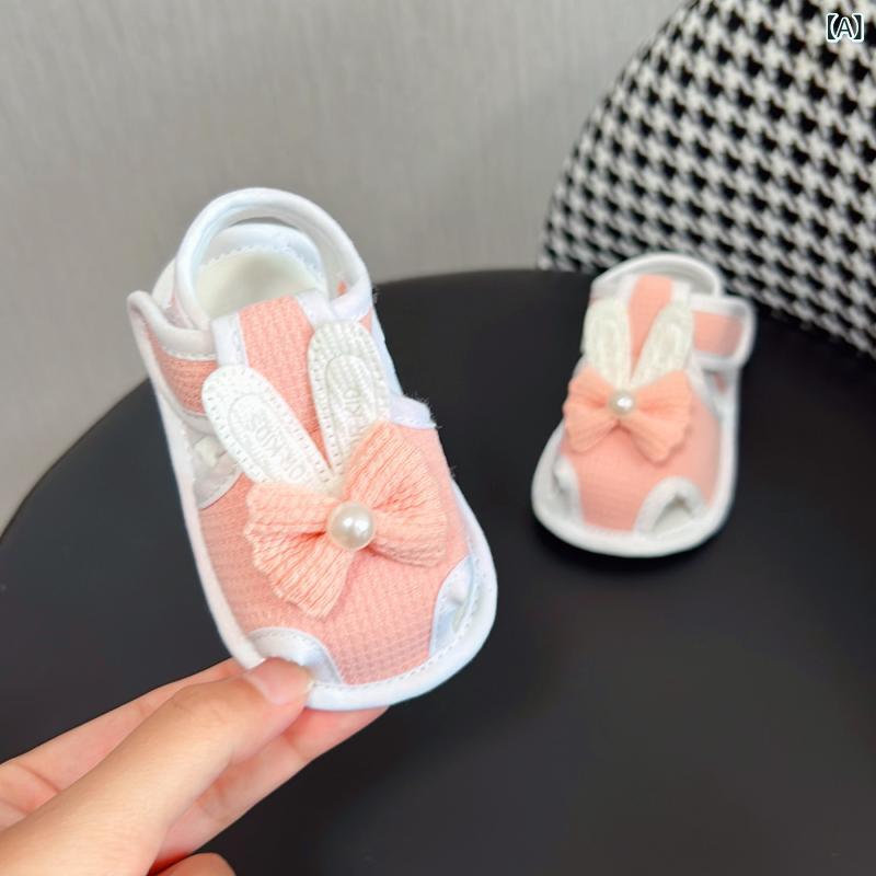 サンダル ベビー 女の子 滑り止め 軽量 接触冷感 吸汗速乾 かわいい ファーストシューズ メッシュ