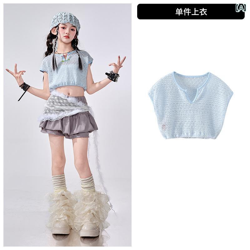 女の子 キッズ ジャズダンス 衣装 セット 夏 女の子ダンス 韓国風 かわいい クール...