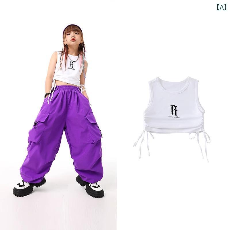 キッズ ダンス衣装 女の子 ジャズダンス 街舞 セット ショートパンツ トップス 夏...