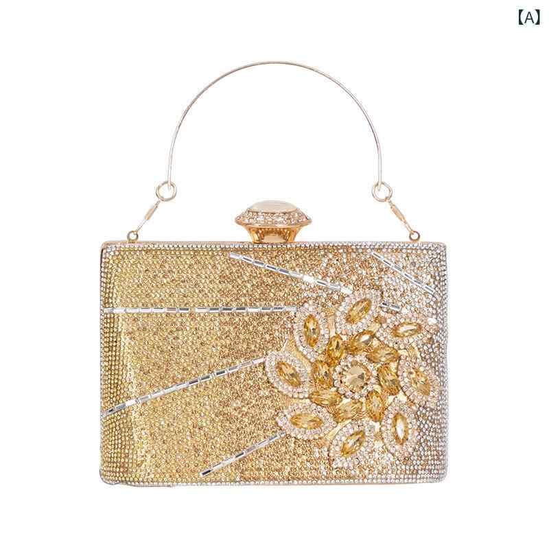 ハンドバッグ メンズ レディース 合成革 縦型 方形 手提 ショルダー キーホルダー 花柄 金色 赤 黒 銀 紫 青 ロック 硬め 都市 シンプル 日常使い 宴会 ディナー パーティー チャイナドレス セット キラキラ 装飾 2024 夏