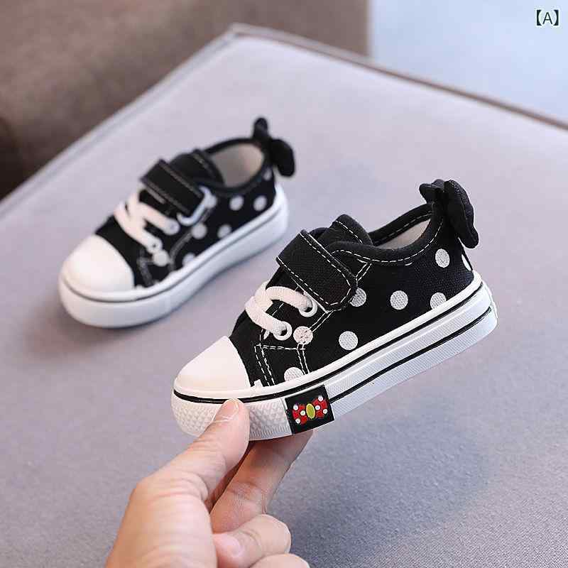 スニーカー キッズ 女の子 ベビー シューズ 帆布靴 ローカット リボン 軽量 履きやすい マジックテープ 滑り止め 通園 通学 運動靴 カジュアル