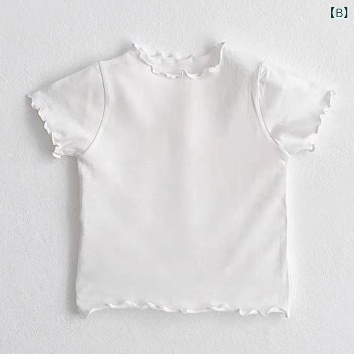 女の子 トップス 短袖 Tシャツ キッズ ベビー 女児 夏季 薄手 綿 吸湿速乾 柔らか...