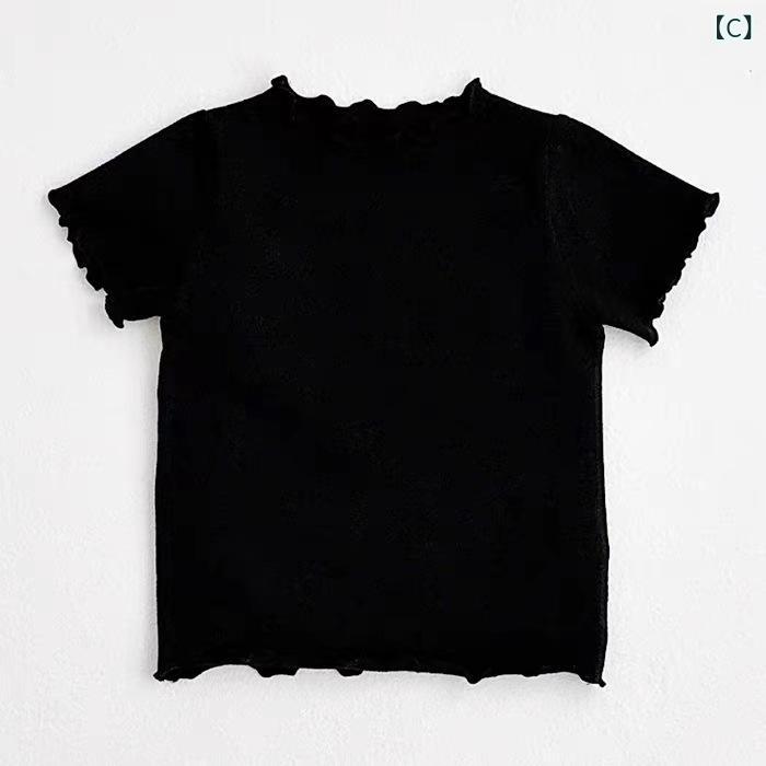 女の子 トップス 短袖 Tシャツ キッズ ベビー 女児 夏季 薄手 綿 吸湿速乾 柔らか...