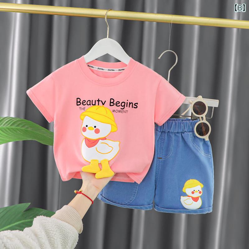 女児 キッズ 女の子 ベビー 夏 春夏 セットアップ トップス 短袖 半袖 短パン 帽子...