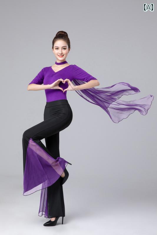 ・カテゴリ: ダンスウェア・性別: 女性・素材: モダール90%・用途: ダンス、スポーツ・カラー展開: パープル、ブラック・サイズ展開: S、M、L、XL、XXL、XXXL