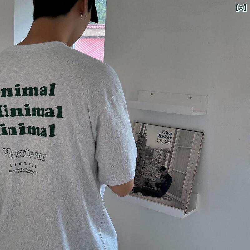 ・カテゴリ: Tシャツ・スタイル: カジュアル・: 韓国・対象: 大人男性・主な素材: 綿・ネックライン: クルーネック・袖丈: 5分袖・袖タイプ: ドロップショルダー・柄: ロゴプリント・フィット: ゆったり・厚さ: 普通・加工: プリント・カラー展開: グレー・サイズ展開: M、L、XL、XXL