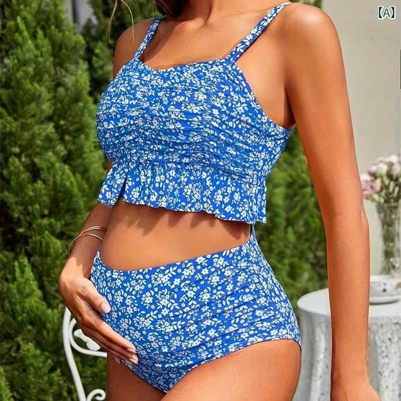 Swimming Suits - マタニティ ワンピース水着 レディース 連体泳衣 ビキニ ハイレグ 三角パンツ ロイヤルブルー オレンジ レッド アーミーグリーン ミックスカラー 伸縮性 速乾 プロピレン素材 プール 海 夏 海外向け 快適フィット 欧米スタイル