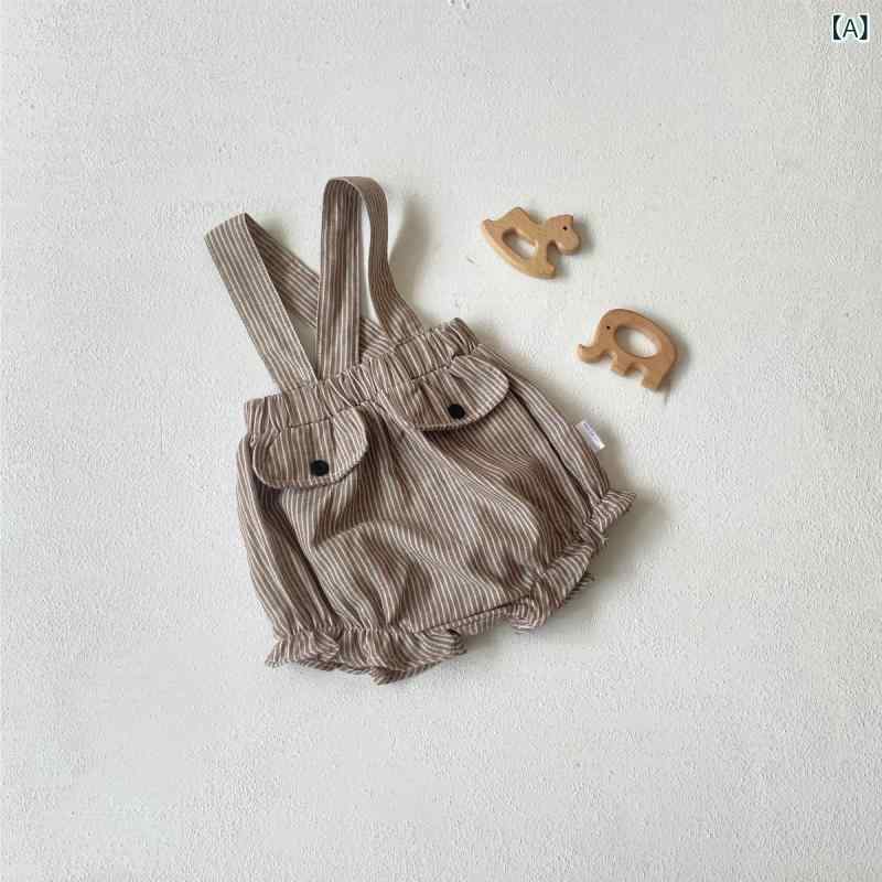 Miscellaneous Goods, Small Goods - ベビー男女共用 夏用 綿100% 背広パンツ 短パン 柔らか素材 純色 双ポケット 中腰 伸縮性 接触冷感 軽量 通気性 浅咖色 ブルー 66-90cm 1-3歳 韓風 カジュアル 普段使い アウトドア