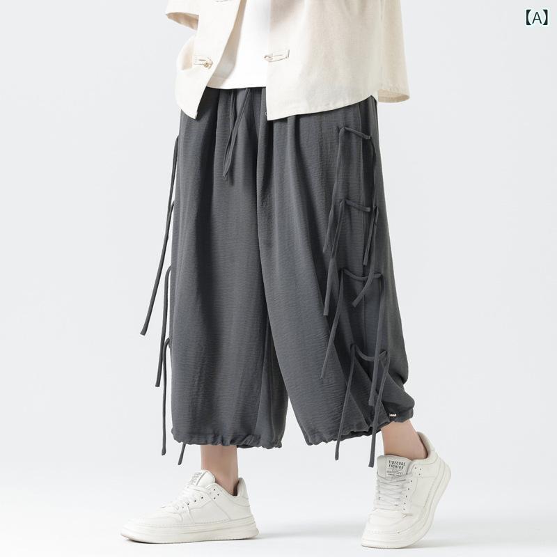 ・カテゴリ: カジュアルパンツ・スタイル: 中国風・性別: 男性・年齢層: 24-35歳・パンツシルエット: ストレート・丈: 九分丈・ウエスト: ミドル・開閉: ドローストリング・厚さ: 普通・柄: 無地・伸縮性: ややあり・適用シーン: カジュアル・カラー展開: ダークグレー、ブラック、アプリコット、ワインレッド、コーヒー・サイズ展開: M、L、XL、2XL、3XL、4XL、5XL