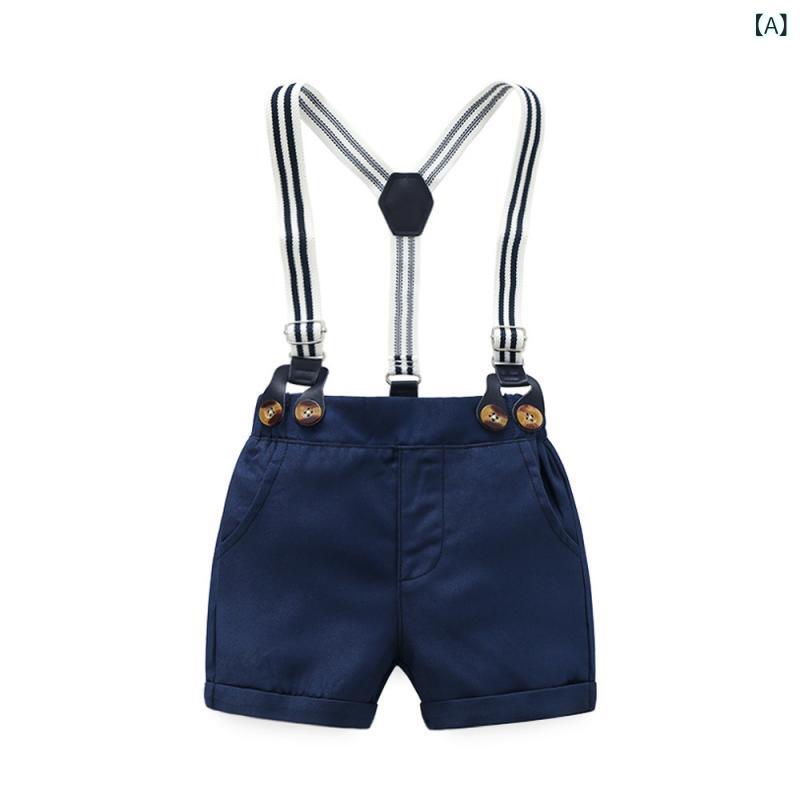 キッズ 男の子 女の子 ベビー 短パン 背広 紺色 綿 柔らか素材 中腰 伸縮性 吸湿速乾 夏 春夏 通園 通学 普段使い ユニセックス 1〜3歳 59〜90cm