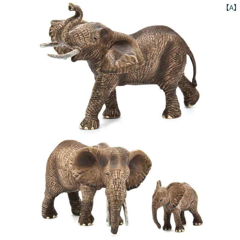 おもちゃ キッズ リアル 野生動物 フィギュア セット PVC製 ライオン 虎 ゾウ サイ ミニチュア 3C認証 男の子 女の子 室内遊び 知育玩具 プレゼント