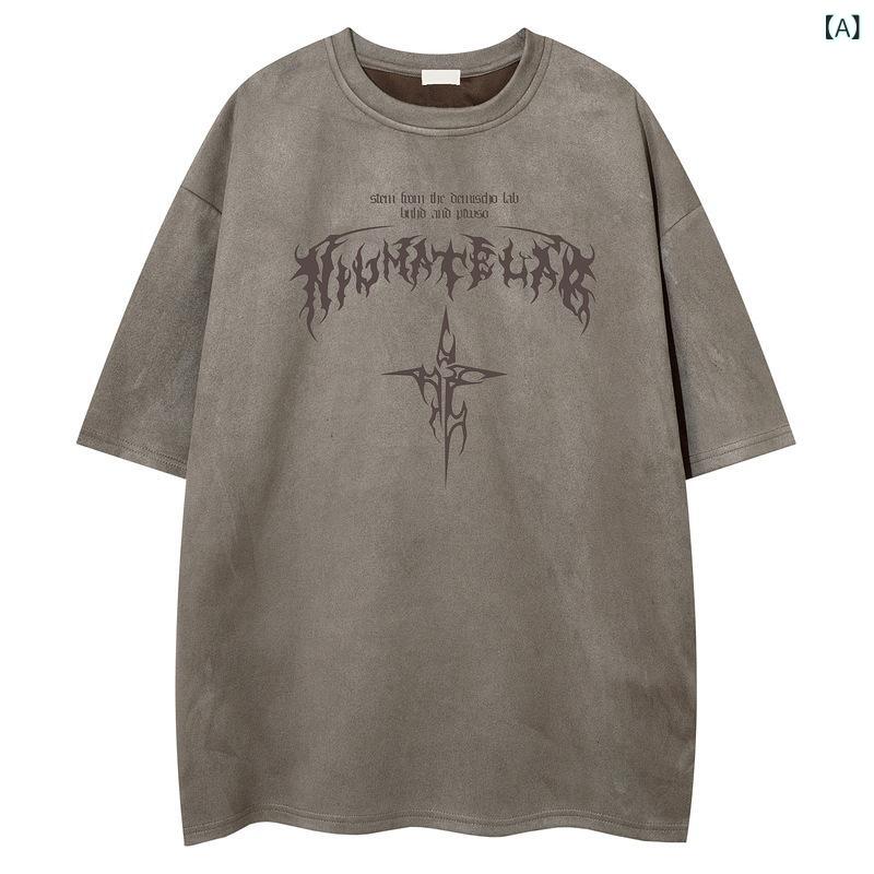 ・カテゴリ: Tシャツ・スタイル: ストリートカジュアル・性別: メンズ・対象年齢層: 青少年～成人・主な素材: ポリエステル96%以上・厚さ: 普通・重さ: 約180-250g・素材機能: 高い色堅牢度・フィット: ルーズフィット・着方: プルオーバー・ネックライン: クルーネック・袖丈: 半袖・袖のタイプ: ドロップショルダー・柄: ロゴ・: ・詳細: プリント・プリントテーマ: クリエイティブ、ユーモラス・加工: プリント、染色・着用シーン: カジュアル・カラー展開: ブラウン、カーキ・サイズ展開: S、M、L、XL、2XL
