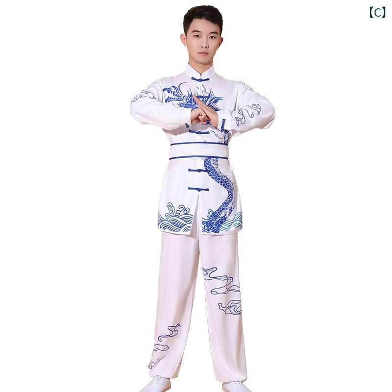 武术服 キッズ メンズ レディース 太極拳服 功夫 太極拳 トレーニングウェア 演武...