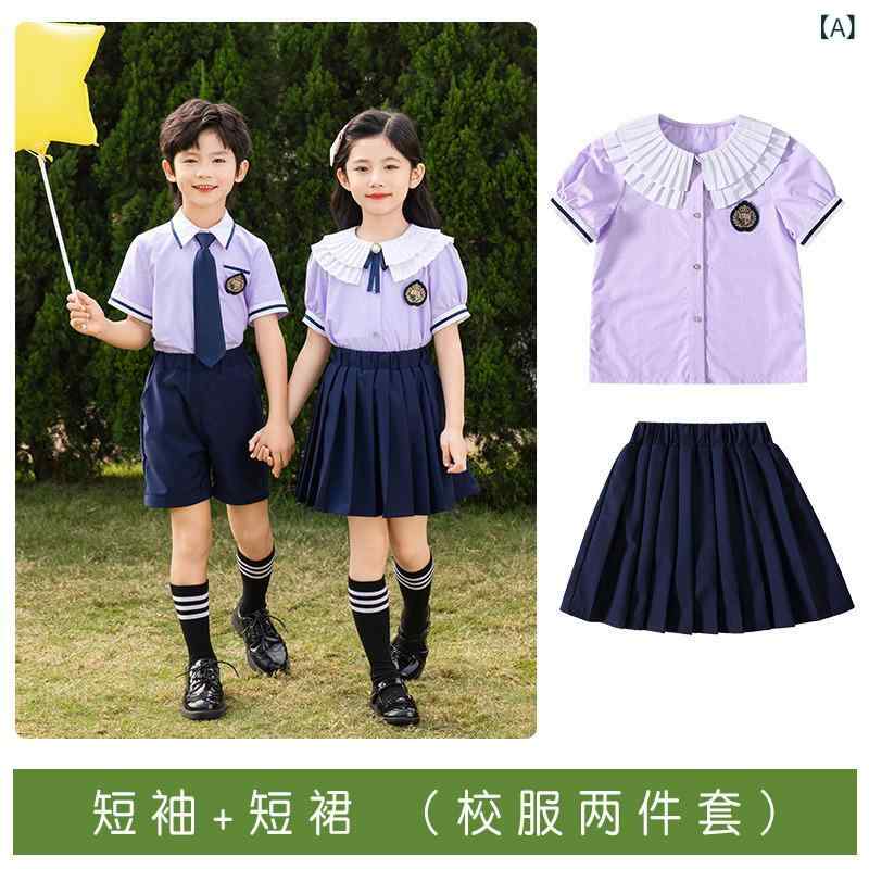 ・カテゴリ: セットアップ（半袖・パンツ）・スタイル: ブリティッシュ、スクール風・対象: キッズ（男の子、女の子、男女兼用）・主な素材: 綿 95%・仕様: シングルブレスト、フードなし、2点セット・カラー展開: 女の子セット、男の子セット、靴下10足・サイズ展開: 100cm、110cm、120cm、130cm、140cm、150cm、160cm、170cm、180cm