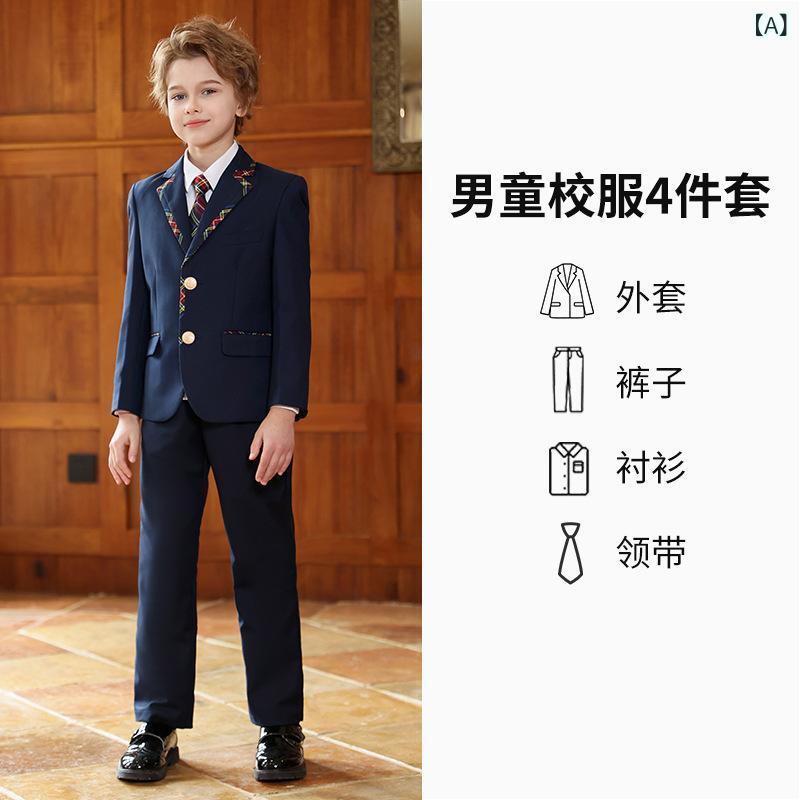 校服 キッズ イギリス風 制服 セット フォーマル スーツ 長袖 春秋 男の子 女の子 ジュニア 園児 小学生 中学生