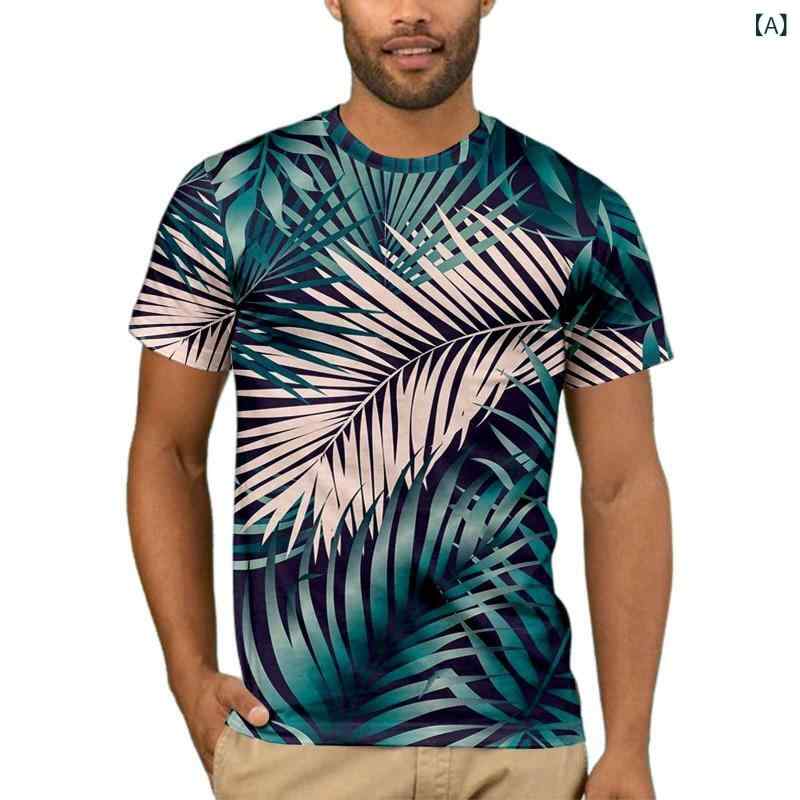 Tシャツ メンズ 短袖 丸首 3Dプリント 迷彩柄 鳥眼布 ポリエステル 透気性 ゆったりシルエット 夏用 普段使い カジュアル トップス 吸..