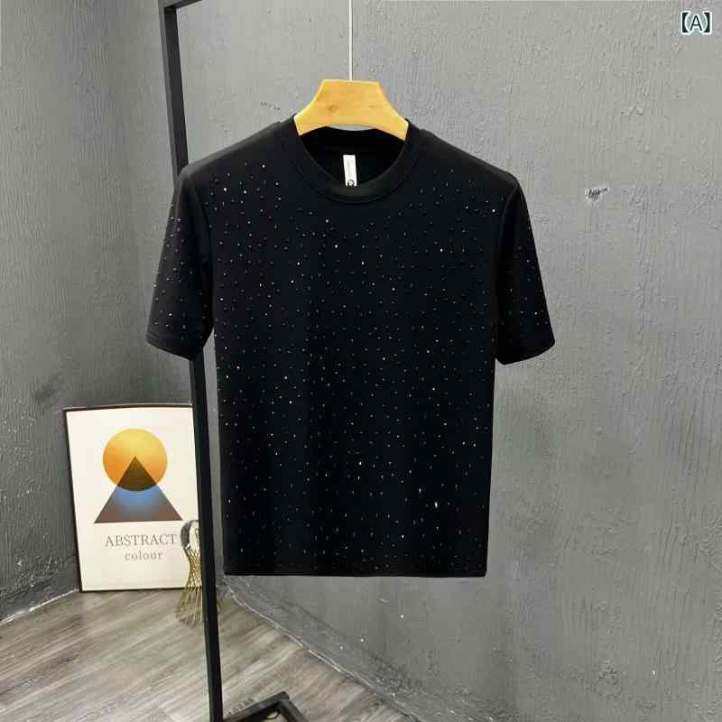 ・カテゴリ: Tシャツ・スタイル: 日系カジュアル・タイプ: プルオーバー・主な素材: 綿混紡（綿71-80%）・目付: 約250g〜300g未満・素材機能: 通気性、防シワ、抗菌、制菌、色堅牢度高・フィット: ルーズ・厚さ: 普通・ネックライン: クルーネック・袖丈: 半袖・袖タイプ: ドロップショルダー・柄: 幾何学模様・デザイン: ジャカード・加工: かぎ針編み・カラー展開: ブラック、ホワイト、レッド・サイズ展開: M、L、XL、2XL、3XL・シーン: カジュアル・対象: 大きいサイズ・性別: 男性・対象年齢: 成人